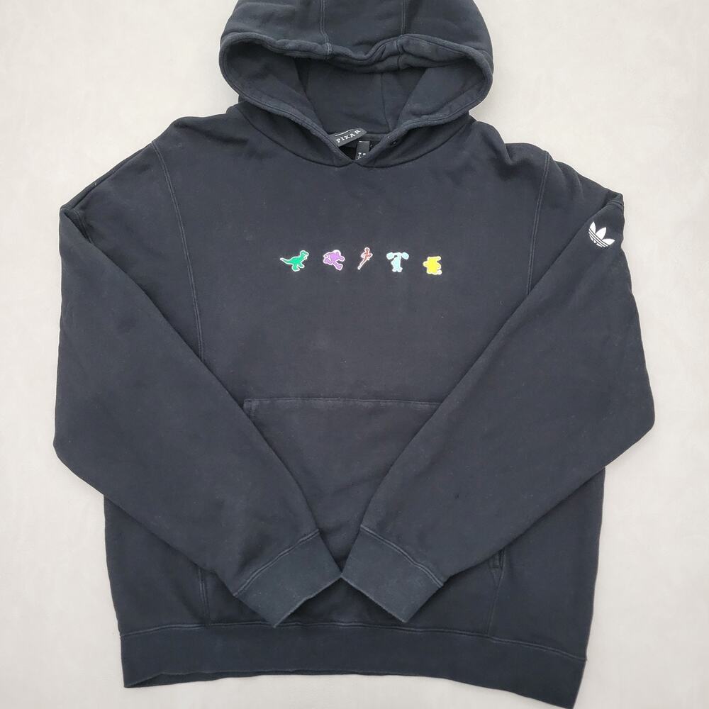Adidas X Pixar Disney Adult Large Embroidered Hoodie Black